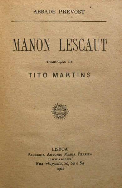 MANON LESCAUT. [2 OBRAS]