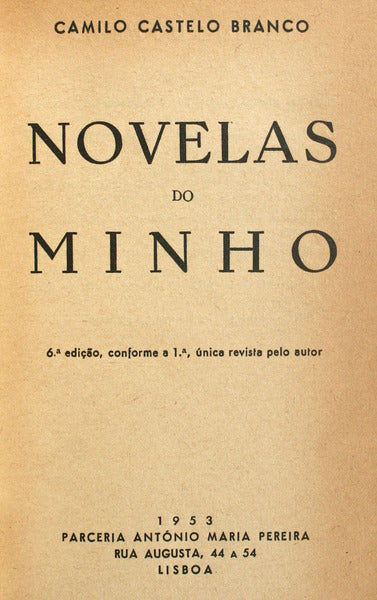 NOVELAS DO MINHO. [5.Âª + 6.Âª EDIÃ‡ÃƒO]