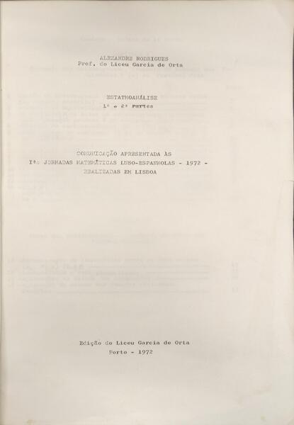 ESTATMOANÃLISE 1Âª, 2Âª E 3Âª PARTES. [2 VOLUMES]