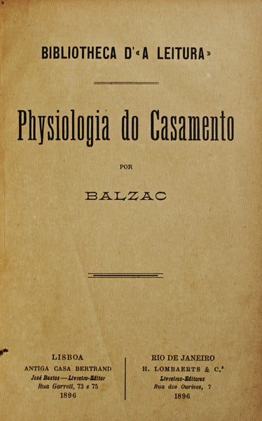 PHYSIOLOGIA DO CASAMENTO.