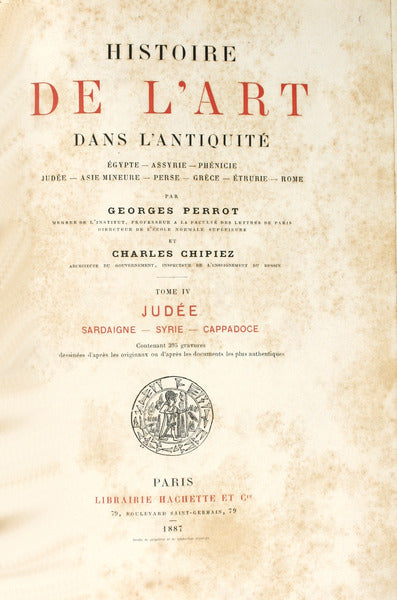 HISTOIRE DE L'ART DANS L'ANTIQUITÃ‰.