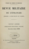 REVUE MILITAIRE DE L'Ã‰TRANGER, 1899. [2 VOLS.]