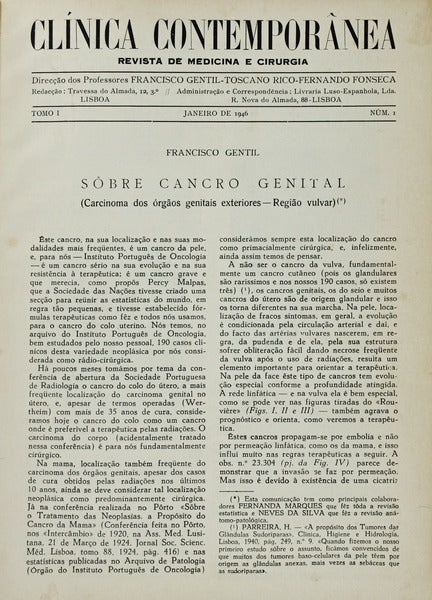 CLÃNICA CONTEMPORÃ‚NEA, REVISTA DE MEDICINA E CIRURGIA. [TOMO I]