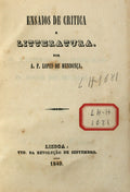 ENSAIOS DE CRITICA E LITTERATURA.