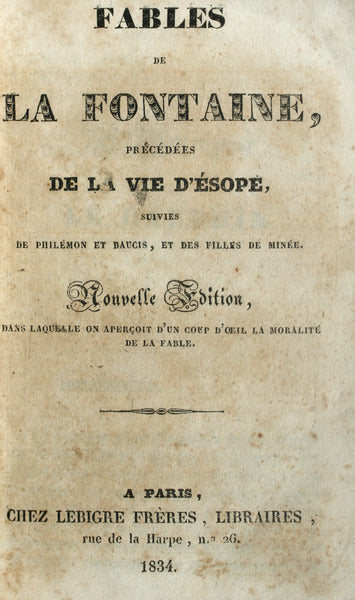 FABLES DE LA FONTAINE,