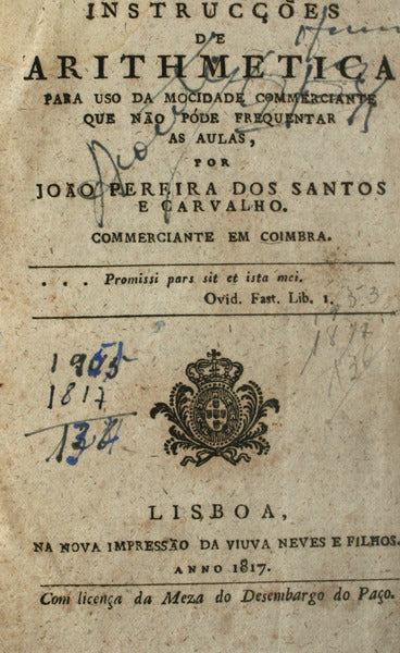 INSTRUCÃ‡Ã•ES DE ARITHMETICA.