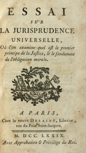 ESSAI SUR LA JURISPRUNDENCE UNIVERSELLE,