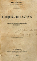 A DUQUEZA DE LANGEAIS.