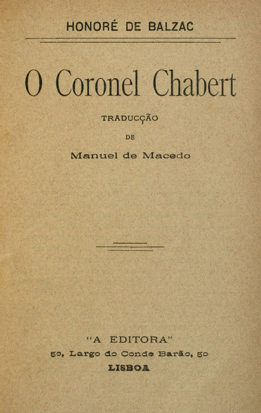 O CORONEL CHABERT.