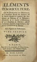 Ã‰LÃ‰MENTS D'AGRICULTURE. [2 VOLS]
