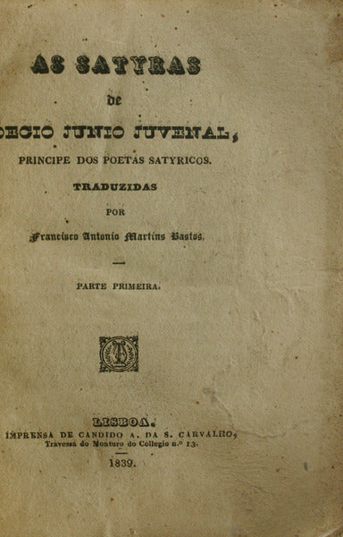 AS SATYRAS DE DECIO JUNIO JUVENAL.