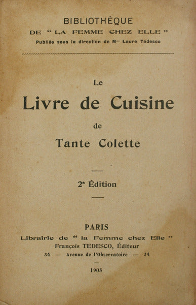 LE LIVRE DE CUISINE.