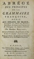 ABRÃ‰GÃ‰ DES PRINCIPES DE LA GRAMMAIRE FRANÃ‡OISE.
