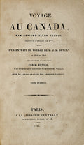 VOYAGE AU CANADA. [Tome 1]