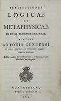 INSTITUTIONES LOGIGAE ET METAPHYSICAE.