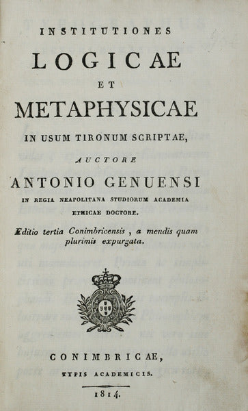 INSTITUTIONES LOGIGAE ET METAPHYSICAE.