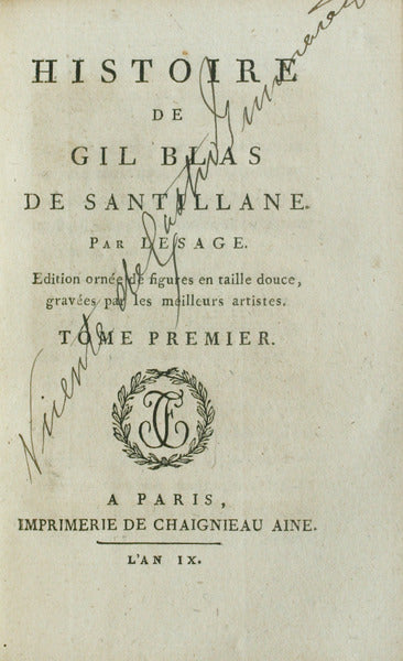 HISTOIRE DE GIL BLAS DE SANTILLANE.