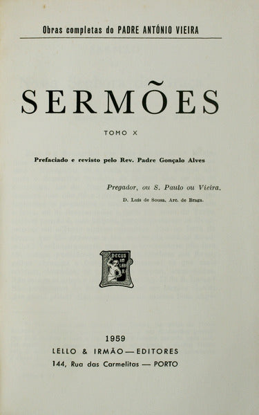 SERMÃ•ES. [LELLO - VOLUME 10]