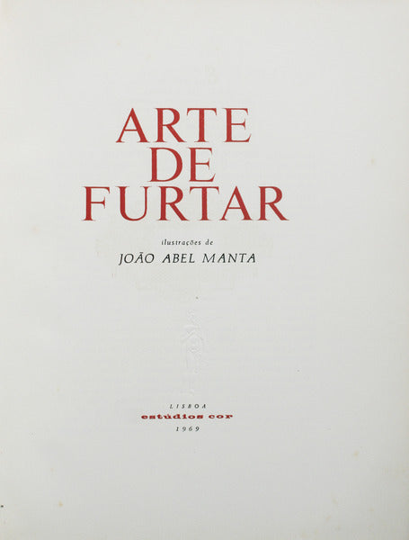 ARTE DE FURTAR. [ESTÃšDIOS COR - 1969]