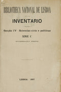 BIBLIOTECA NACIONAL DE LISBOA. INVENTARIO. SECÃ‡ÃƒO X, PHILOLOGIA E BELLAS-LETRAS, SERIE 3Âª.