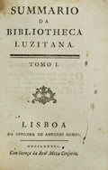 SUMMARIO DA BIBLIOTHECA LUZITANA.