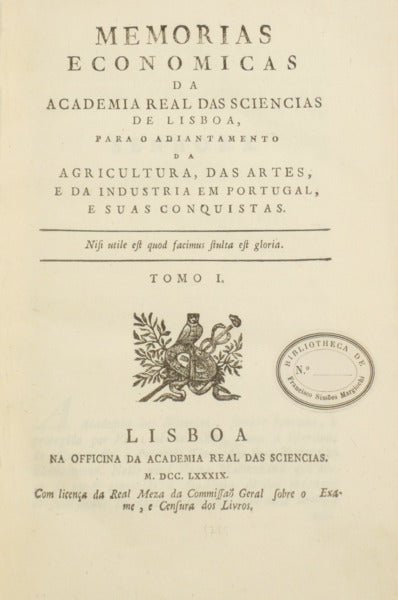 MEMORIAS ECONOMICAS DA ACADEMIA REAL DAS SCIENCIAS DE LISBOA, [5 VOLUMES]