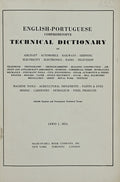 INGLÃŠS-PORTUGUÃŠS. DICIONÃRIO TÃ‰CNICO PORMENORIZADO - ENGLISH-PORTUGUESE COMPREHENSIVE TECHNICAL DICTIONARY.
