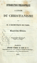 INTRODUCTION PHILOSOPHIQUE A L'Ã‰TUDE DU CHRISTIANISME.