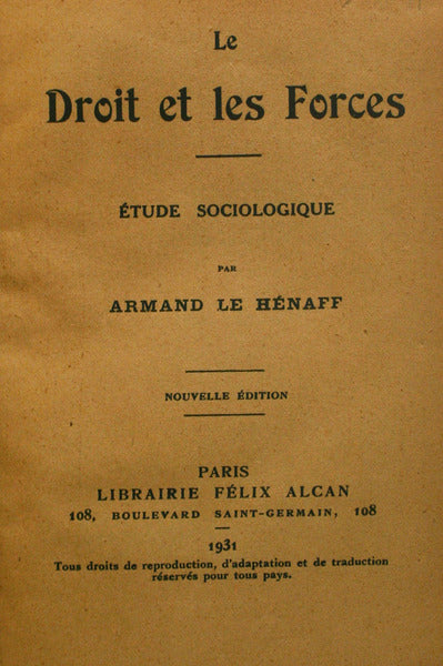 LE DROIT ET LES FORCES.
