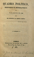 QUADRO POLITICO, HISTORICO E BIOGRAPHICO DO PARLAMENTO DE 1842.