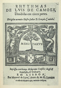 RHYTHMAS [FAC-SÃMILE DAS RIMAS DE LUIS DE CAMÃ•ES, 1595].