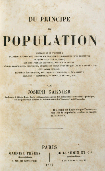DU PRINCIPE DE POPULATION.