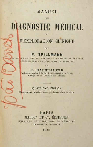 MANUEL DE DIAGNOSTIC MÃ‰DICAL ET D'EXPLORATION CLINIQUE.
