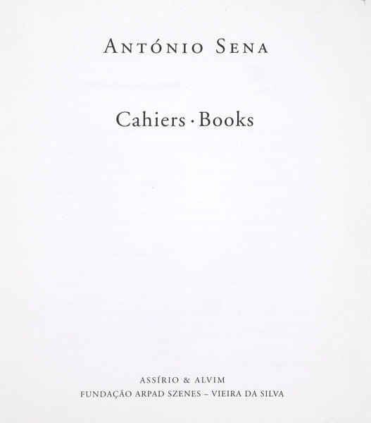 ANTÃ“NIO SENA - CAHIERS BOOKS.