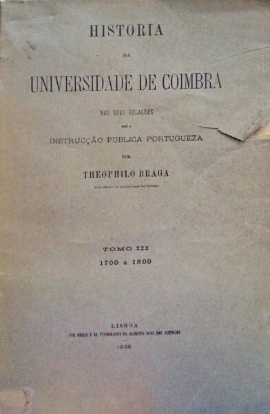 HISTORIA DA UNIVERSIDADE DE COIMBRA.