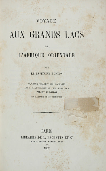 VOYAGE AUX GRANDS LACS DE L'AFRIQUE ORIENTALE.