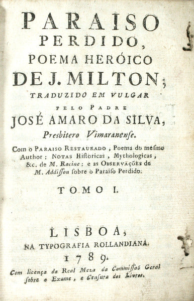 PARAISO PERDIDO, [ED. 1789]
