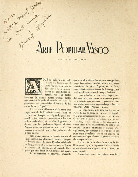 ARTE POPULAR VASCO.