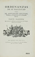 ORDENANZAS DE SU MAGESTAD PARA EL GOVIERNO MILITAR, POLITICO, Y ECONÃ“MICO DE SU ARMADA NAVAL. [FAC-SIMILE]