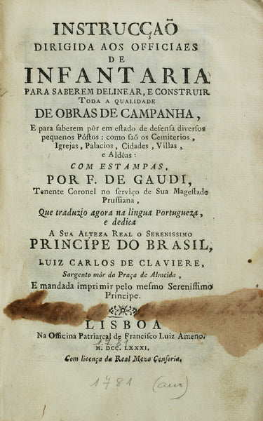 INSTRUCÃ‡AÃ• DIRIGIDA AOS OFFICIAES DE INFANTARIA.
