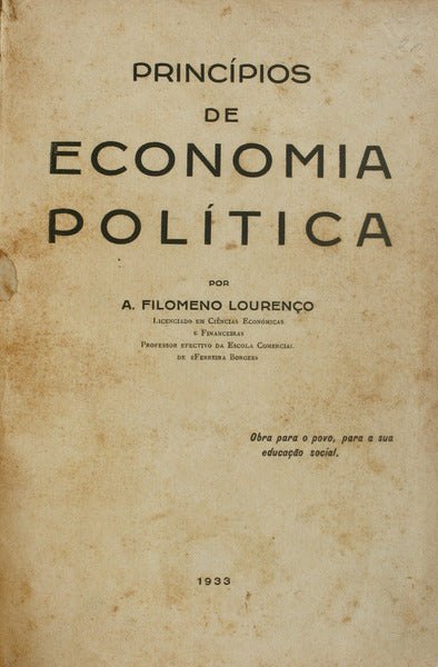 PRINCÃPIOS DE ECONOMIA POLÃTICA.