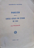 PARECER SOBRE AS CONTAS GERAIS DO ESTADO DE 1968. ULTRAMAR.