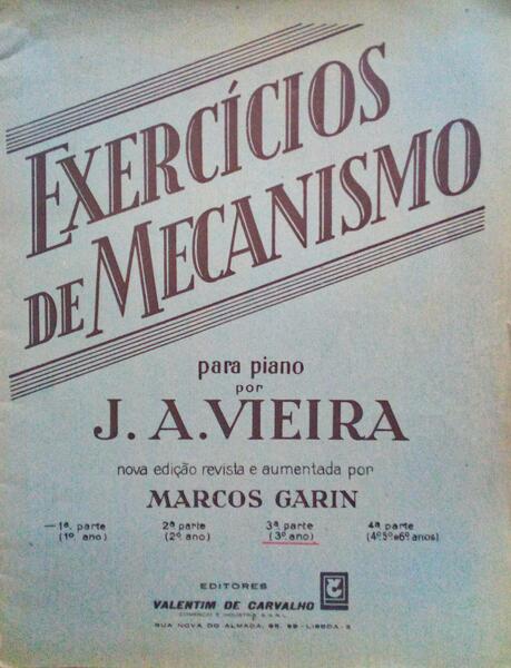 EXERCÃCIOS DE MECANISMO PARA PIANO. [3 OBRAS]