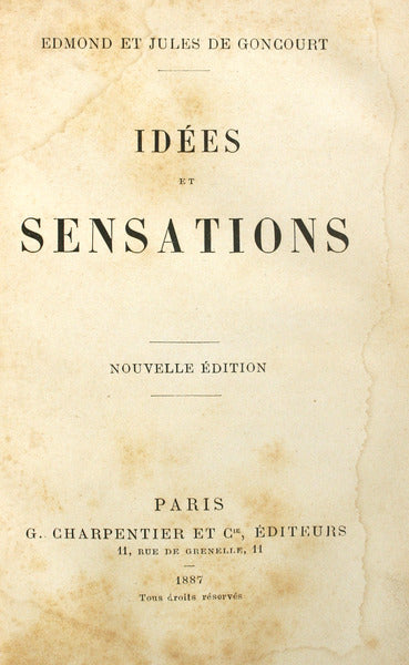 IDÃ‰ES ET SENSATIONS.