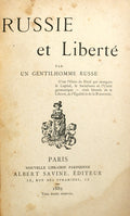RUSSIE ET LIBERTÃ‰.