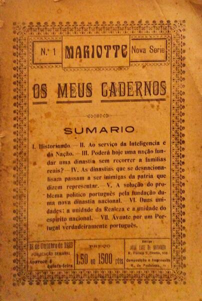 OS MEUS CADERNOS. [3 NÃšMEROS]
