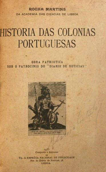 HISTORIA DAS COLONIAS PORTUGUESAS.