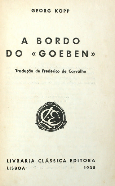 A BORDO DO Â«GOEBENÂ».