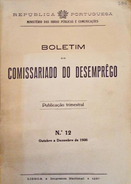 BOLETIM DO COMISSARIADO DO DESEMPRÃŠGO NÂº 12.
