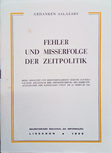 FEHLER UND MISSERFOLGE DER ZEITPOLITIK.